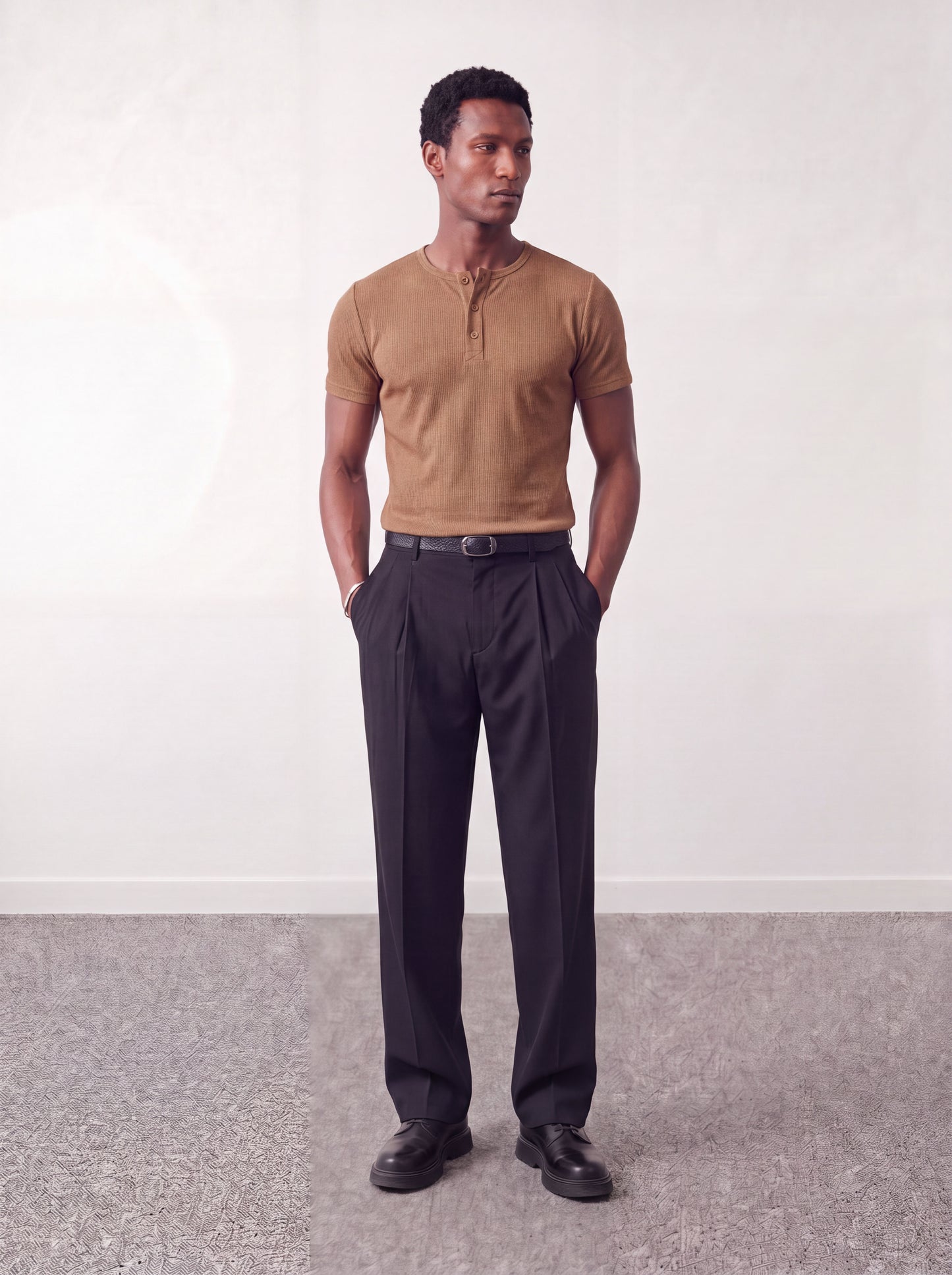 Henley T-shirt - Espresso