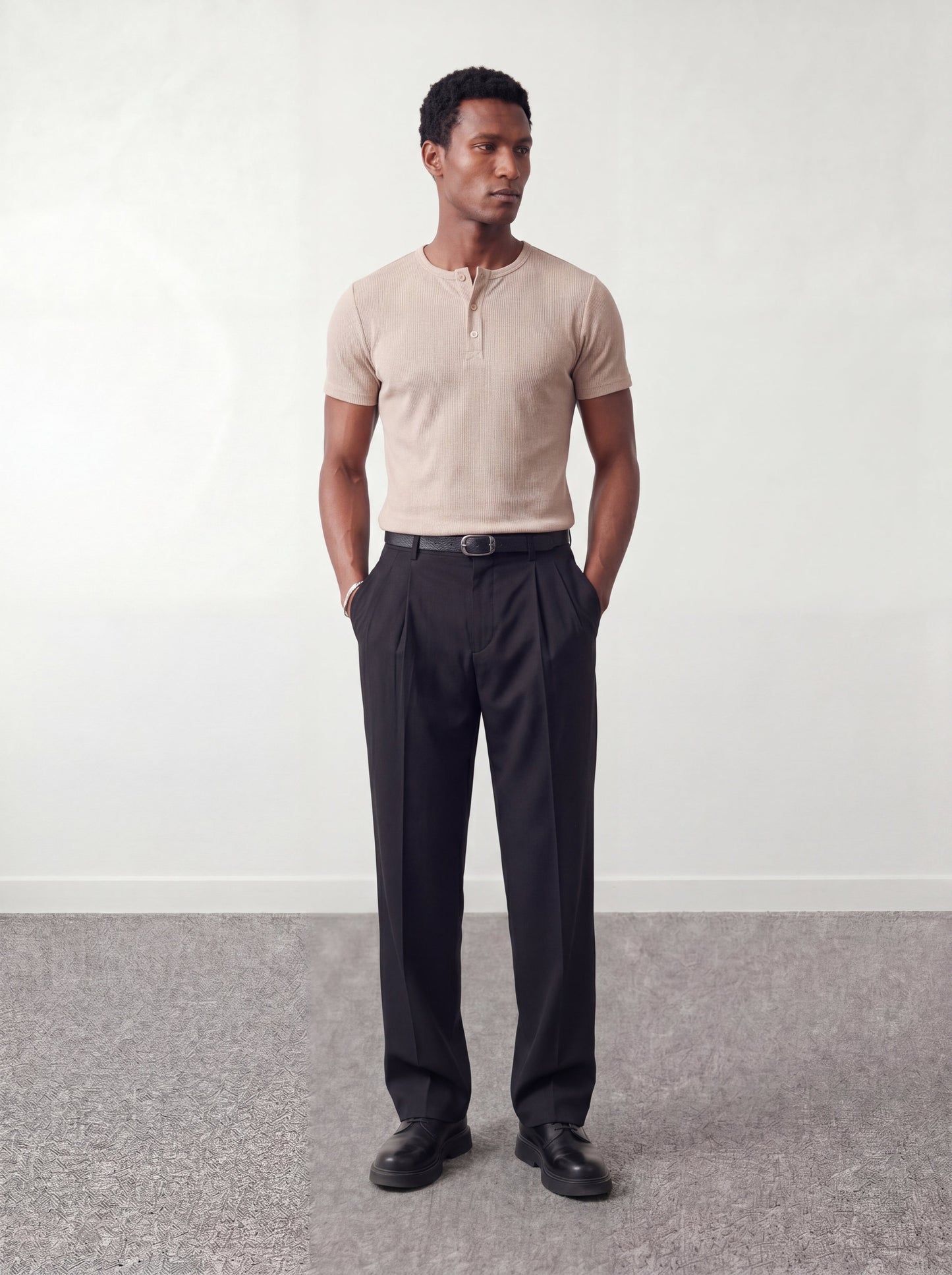Henley T-shirt - Beige - oddegypt
