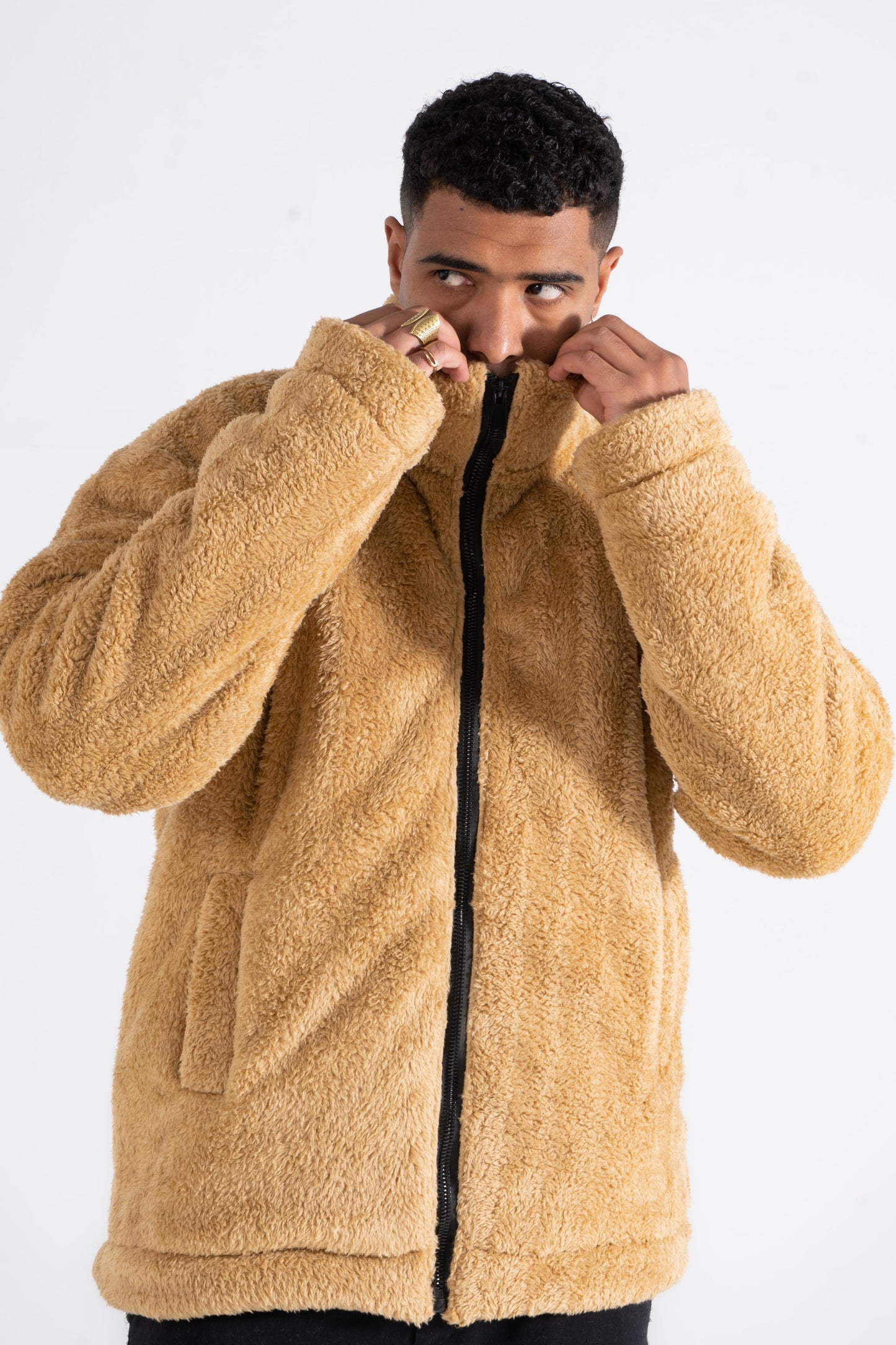 Honey Fur Zipper Jacket - oddegypt