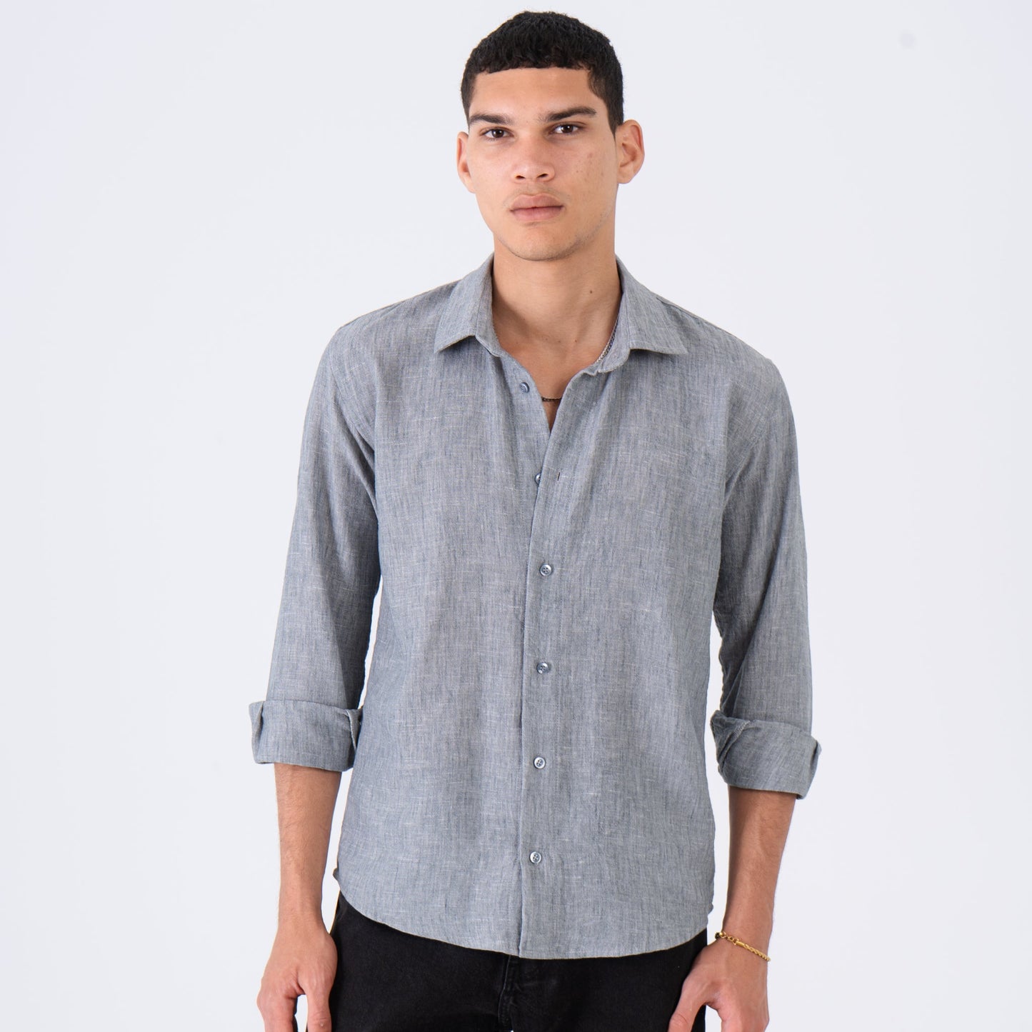 Lunar Eclipse Linen Long Sleeve Shirt - oddegypt