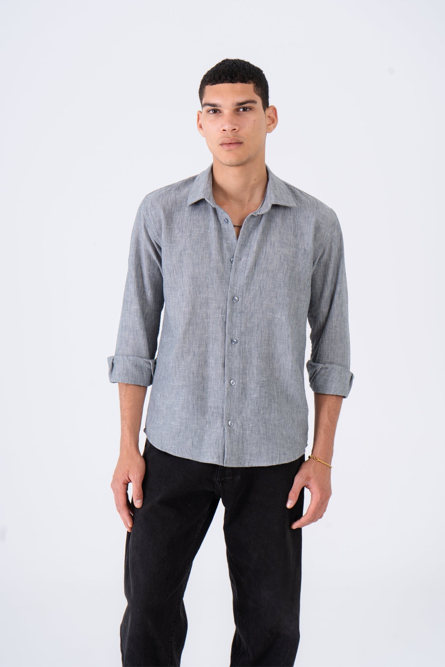 Lunar Eclipse Linen Long Sleeve Shirt - oddegypt