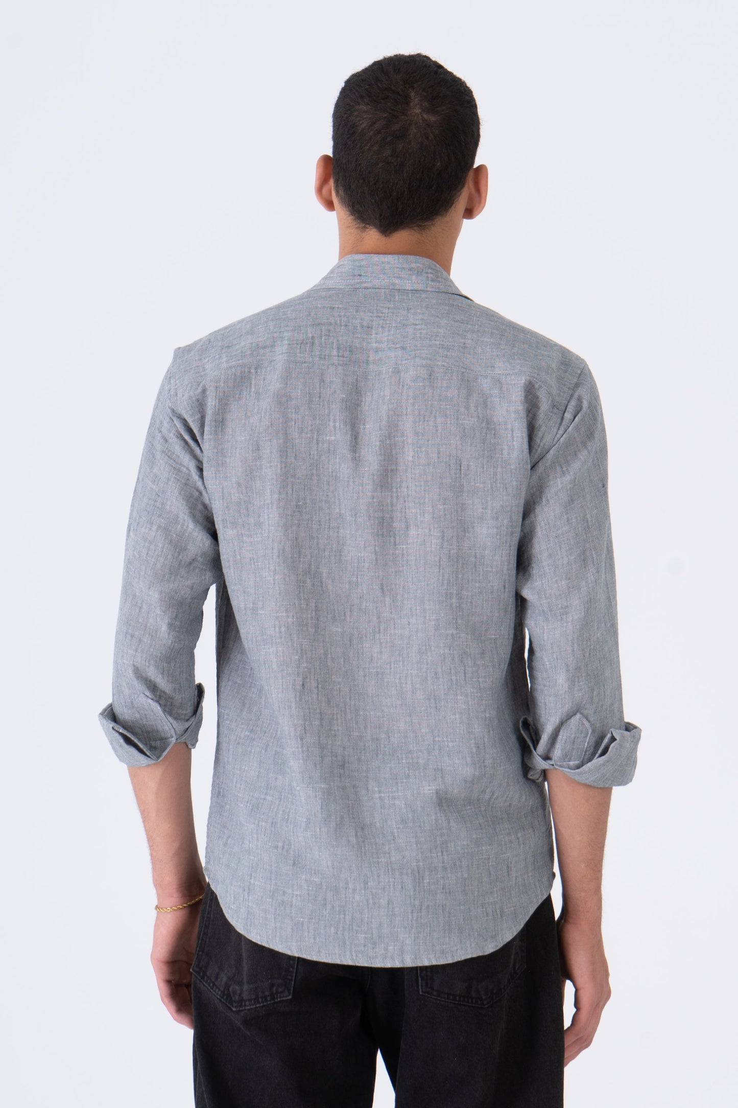 Lunar Eclipse Linen Long Sleeve Shirt - oddegypt