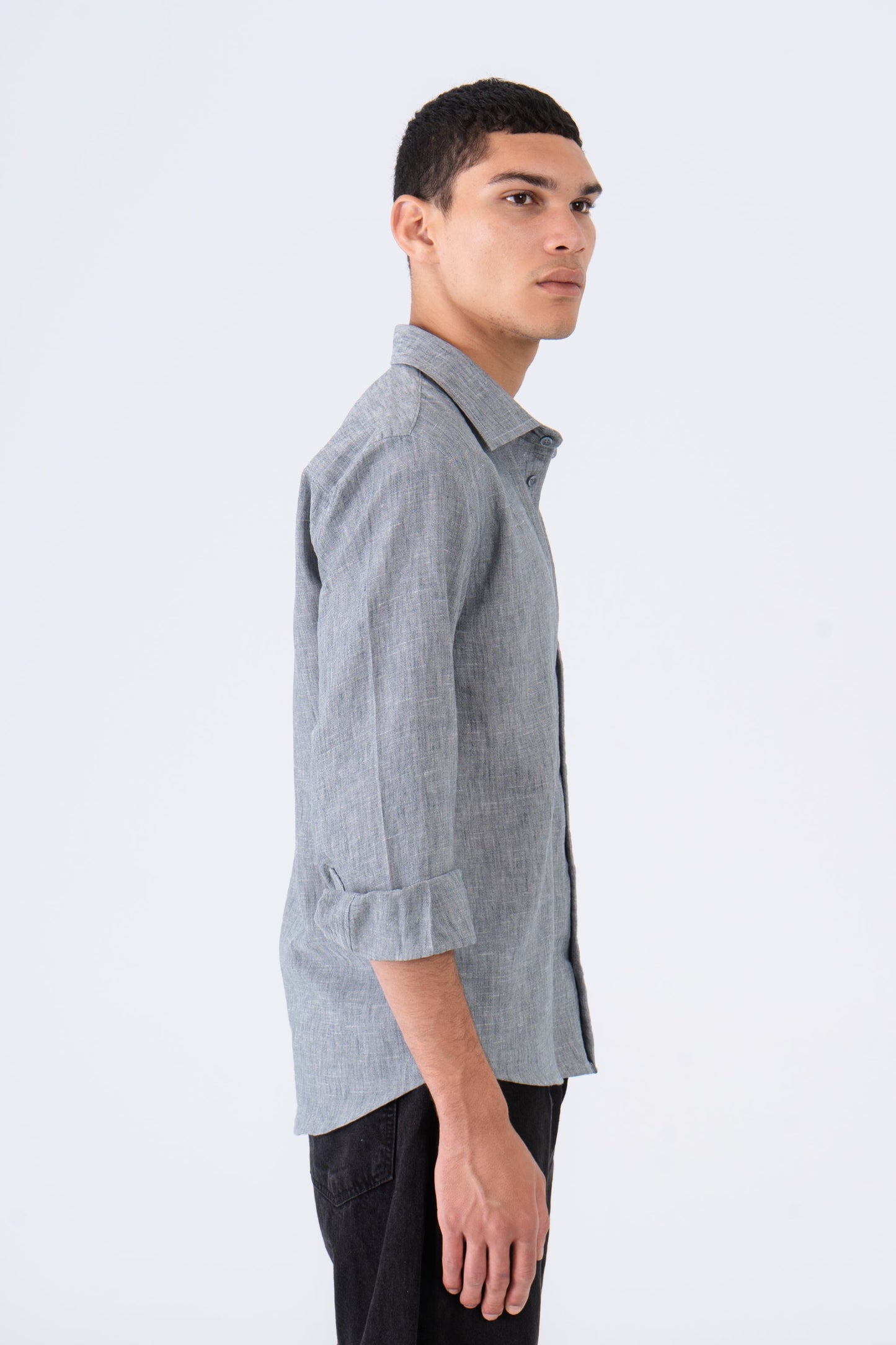 Lunar Eclipse Linen Long Sleeve Shirt - oddegypt