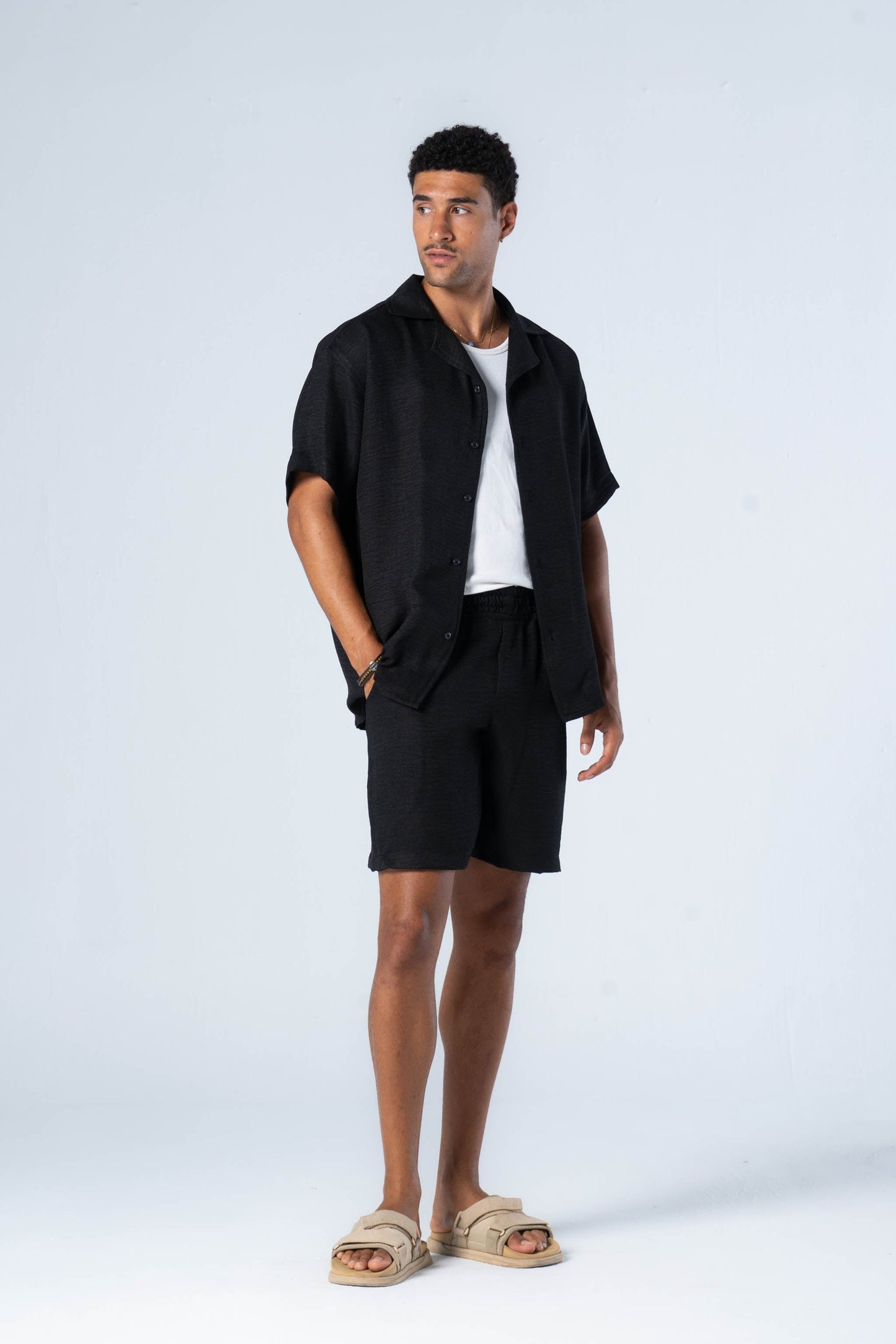 Midnight linen shorts - oddegypt