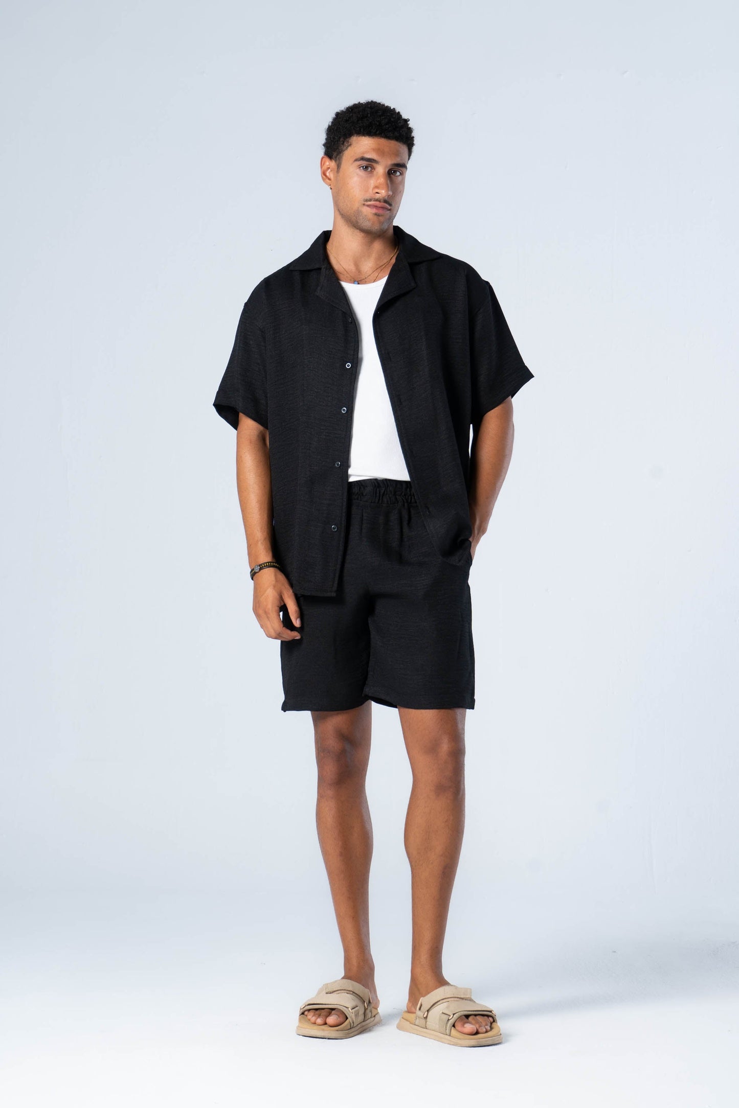 Midnight linen shorts - oddegypt