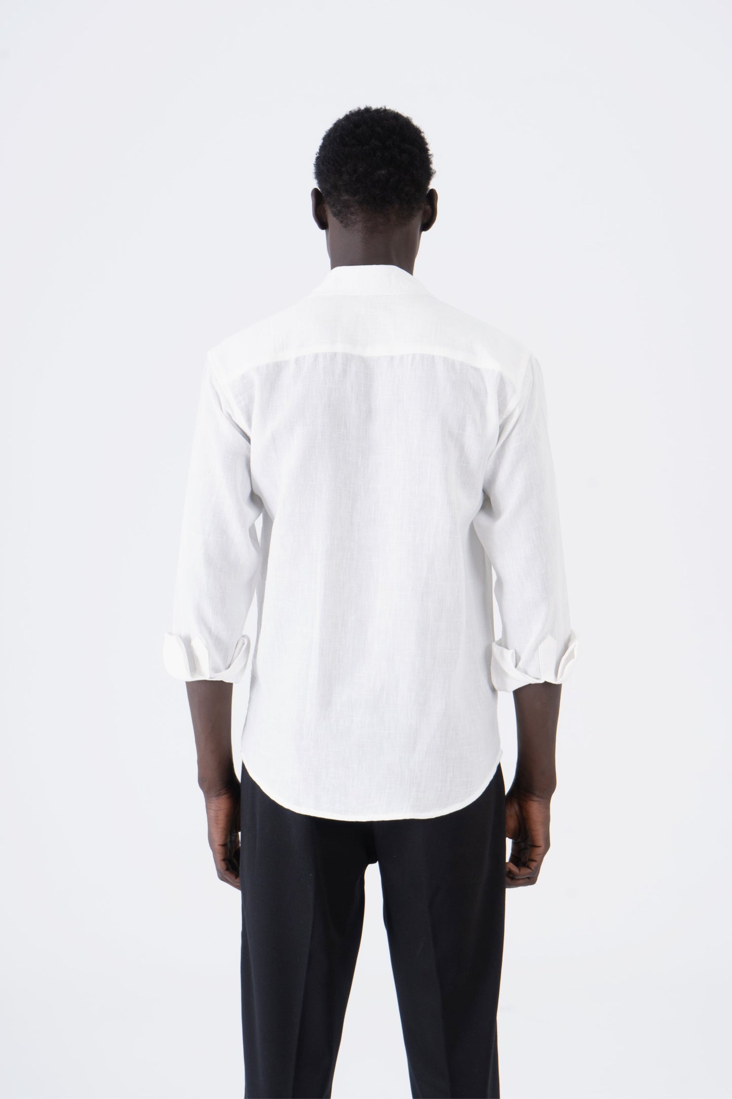 White Fog Linen Long Sleeve Shirt - oddegypt