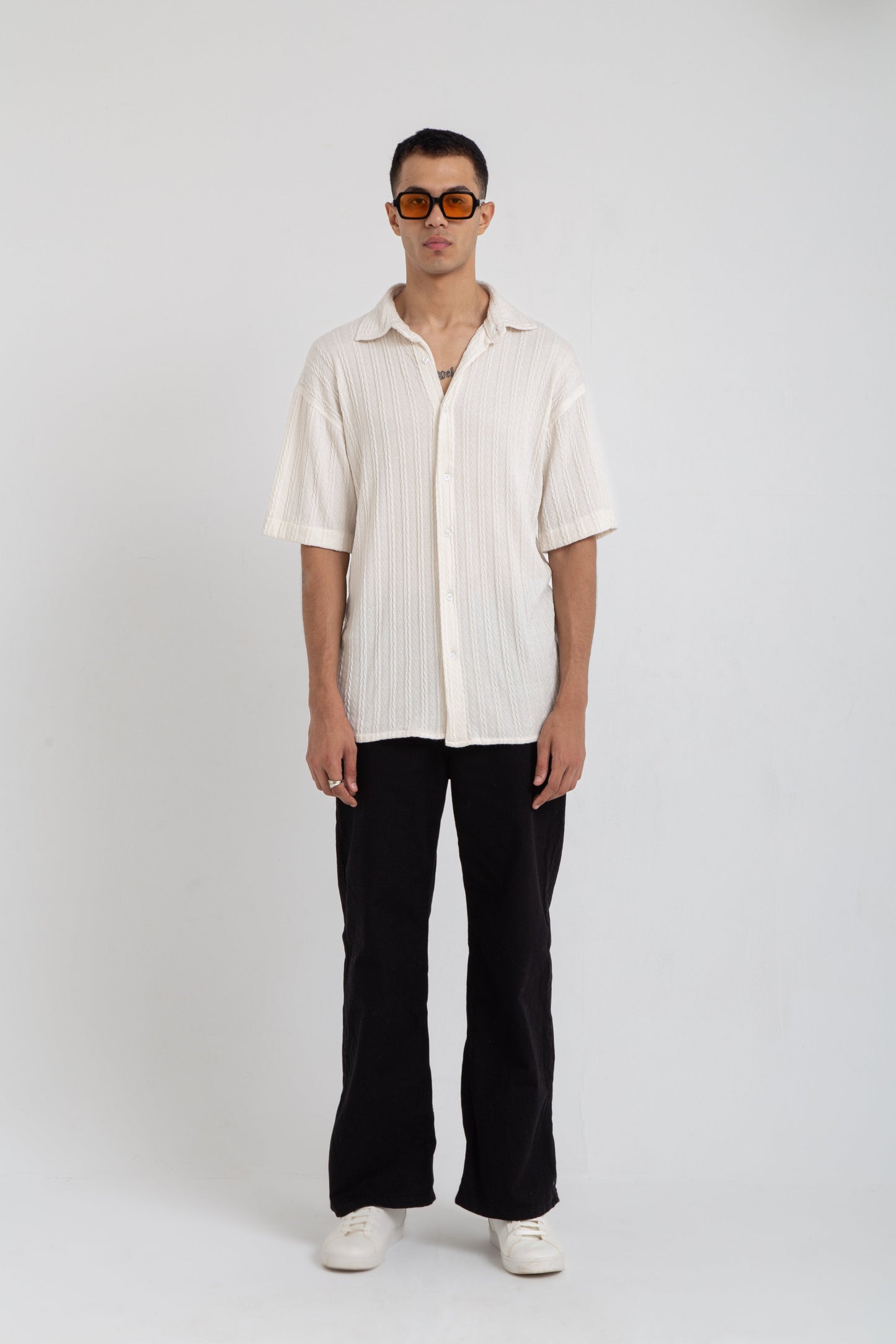 White Knit Shirt - oddegypt