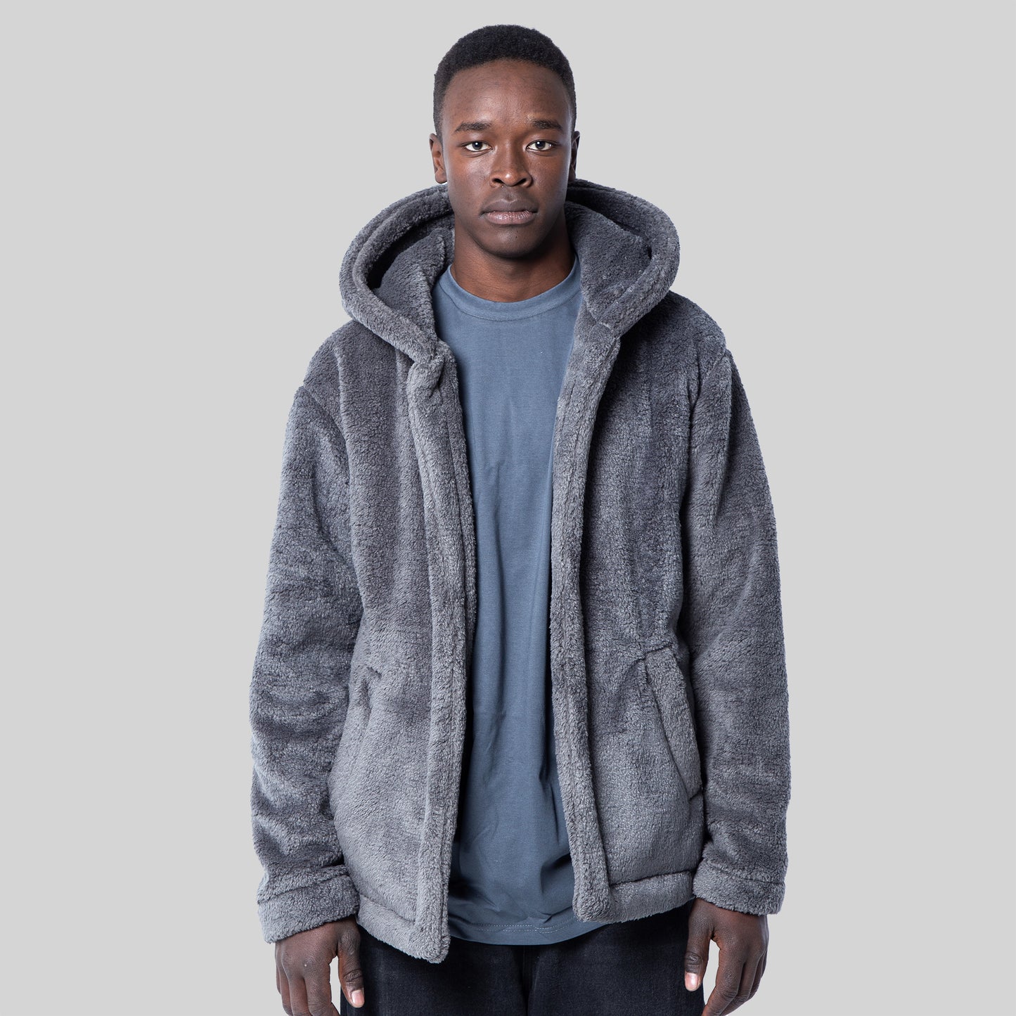 Arctic Grey Fur Jacket
