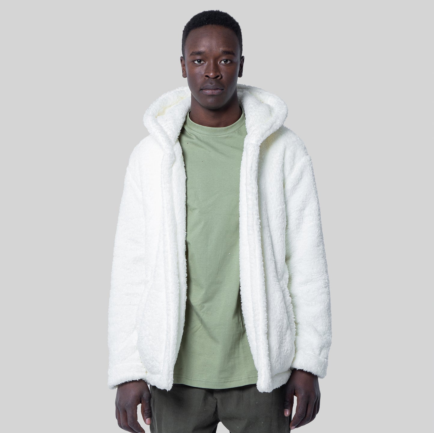White Bear Fur Jacket