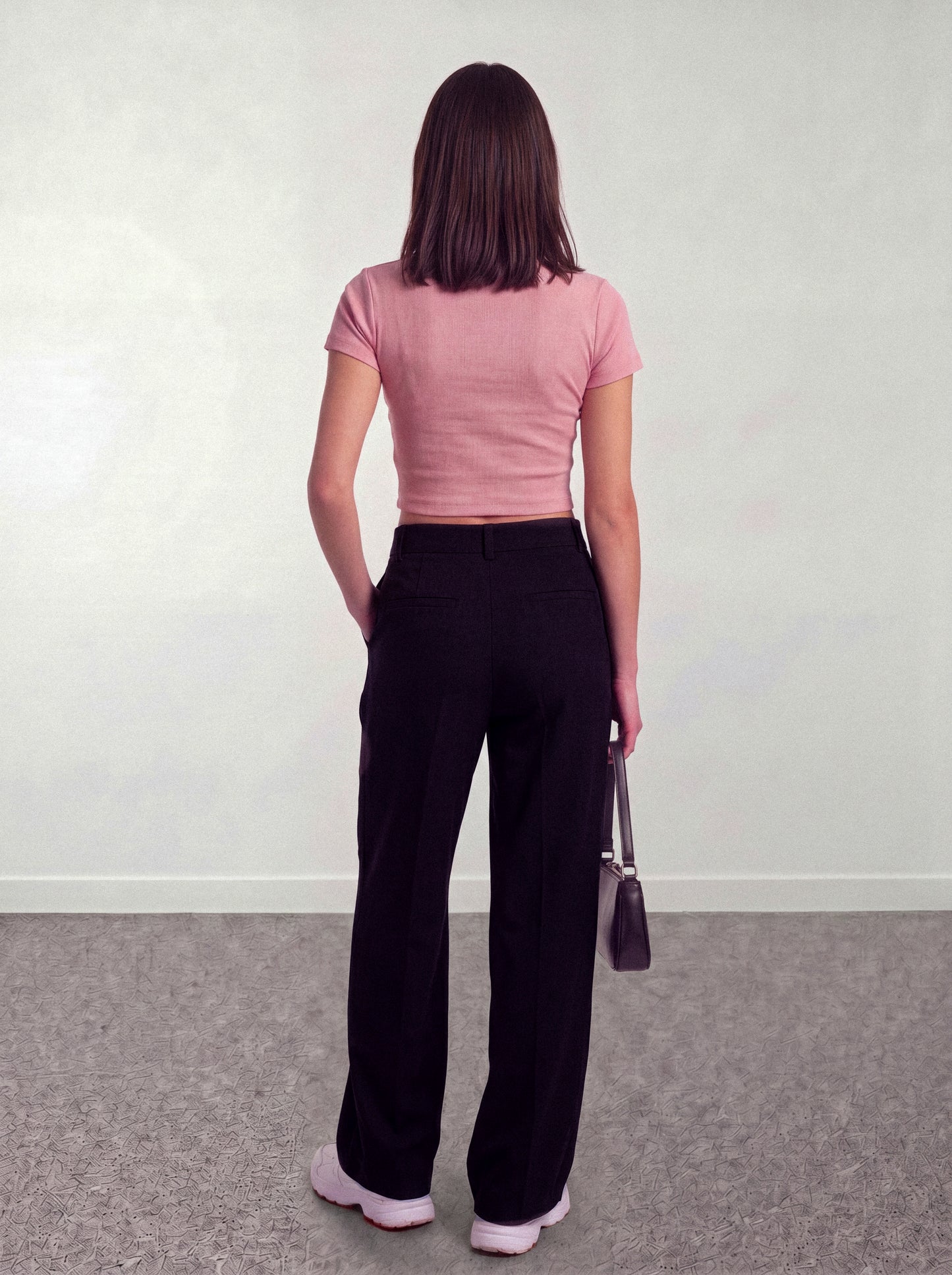 Minimal Pleated Trousers — Black