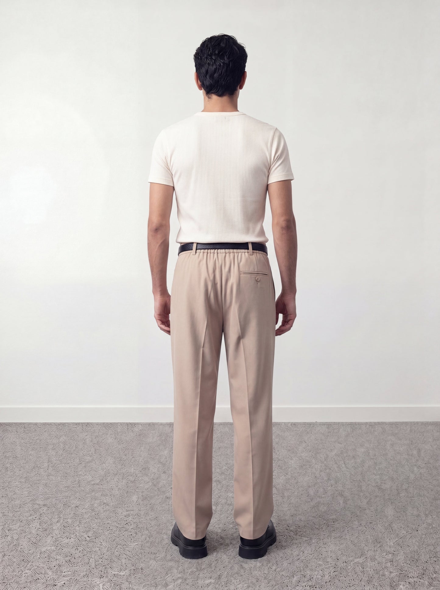 Beige Pleated Trousers - oddegypt