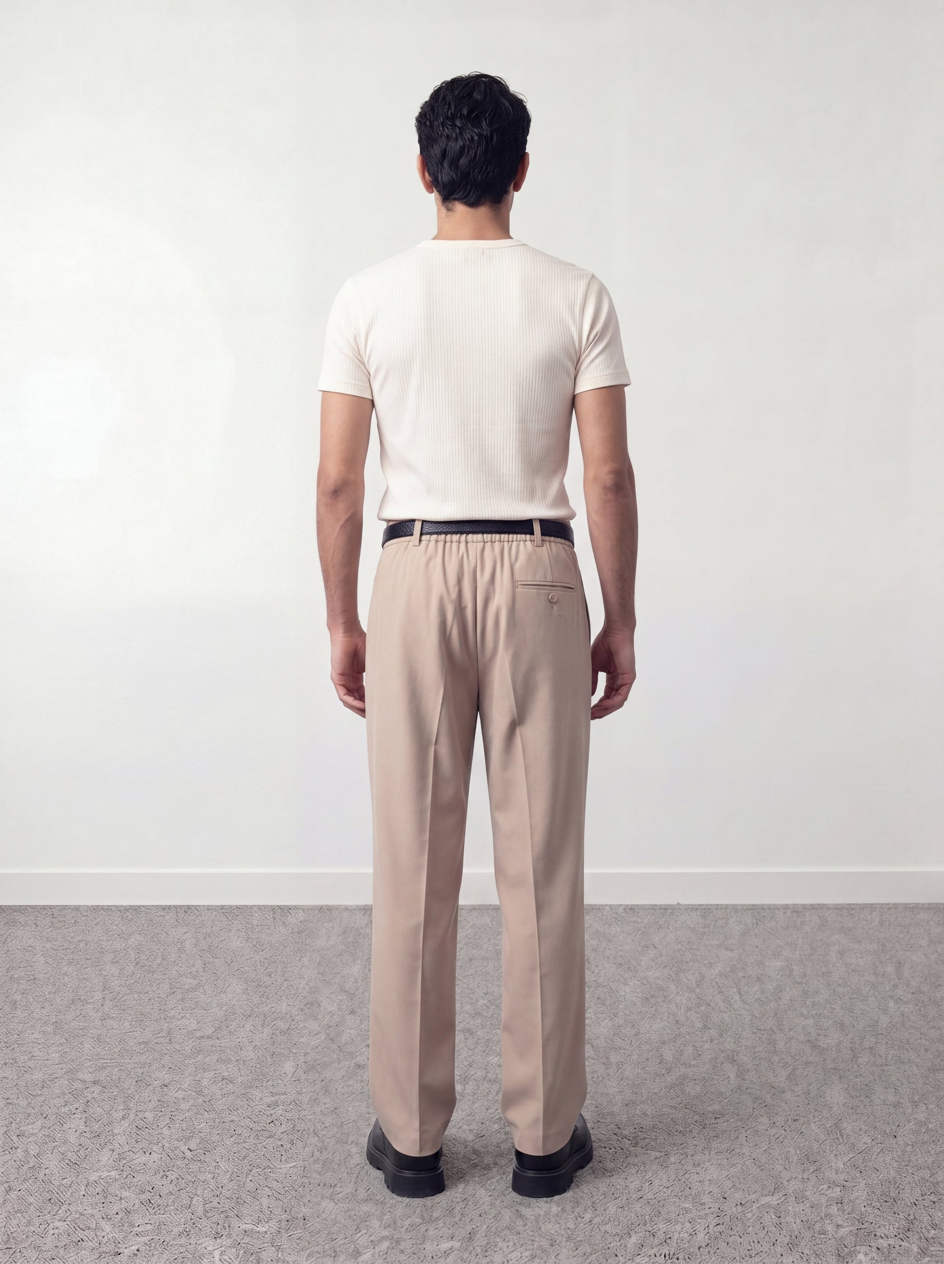 Beige Pleated Trousers - oddegypt