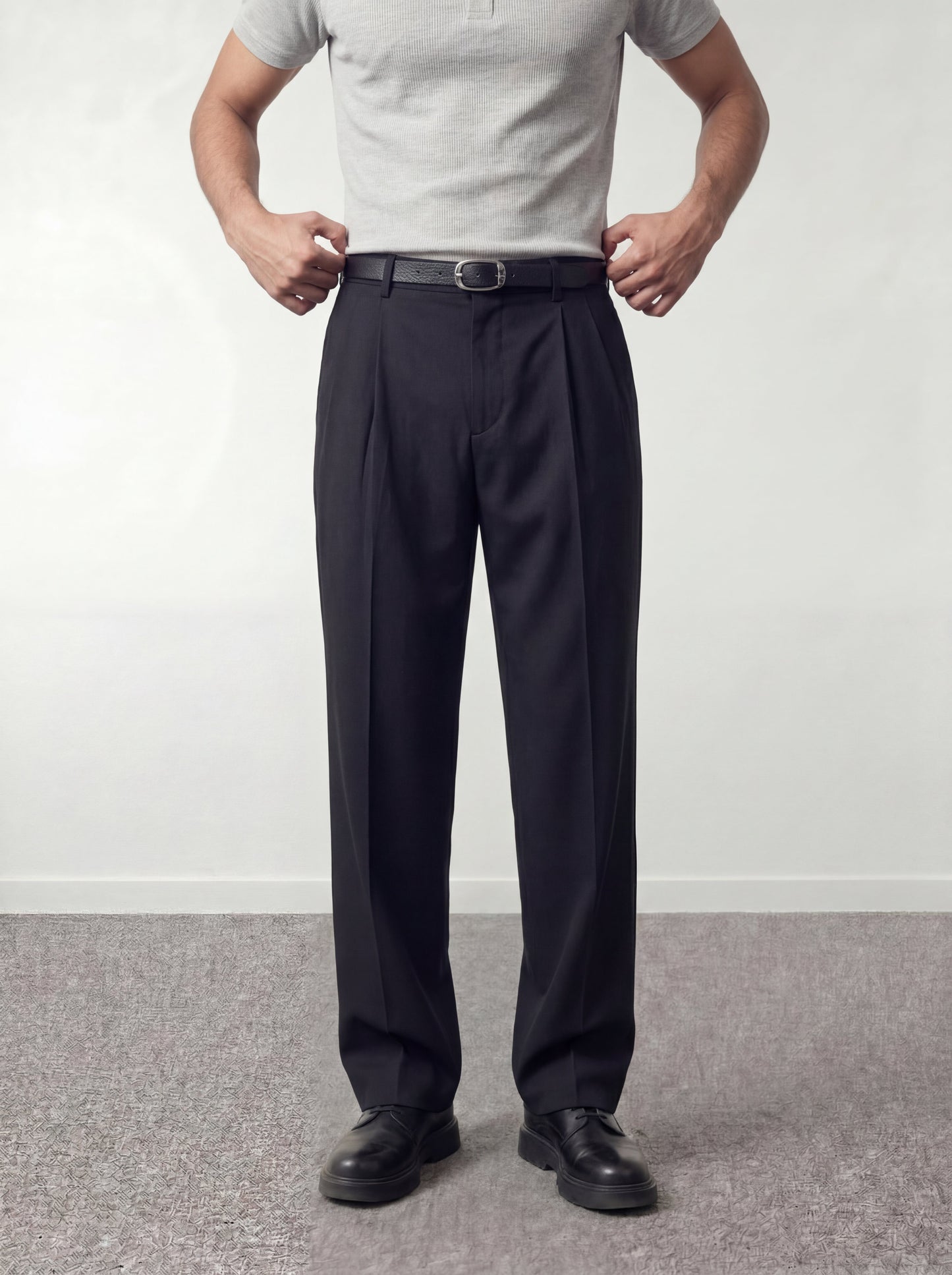 Black Pleated Trousers - oddegypt