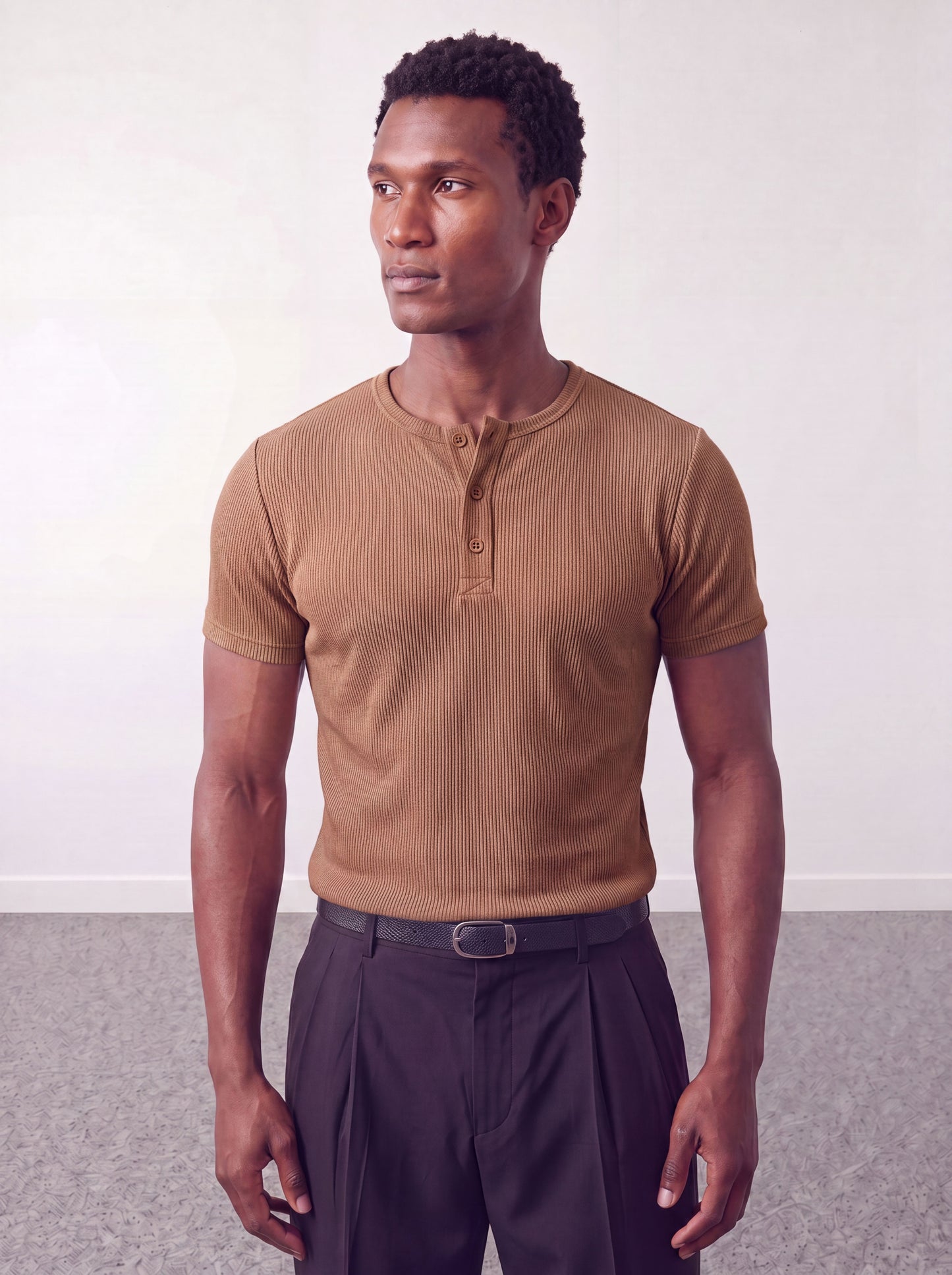Henley T-shirt - Espresso
