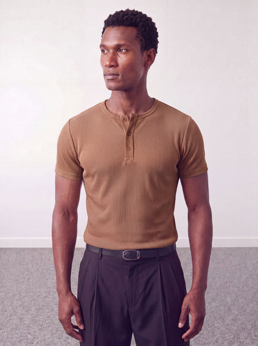 Henley T-shirt - Espresso