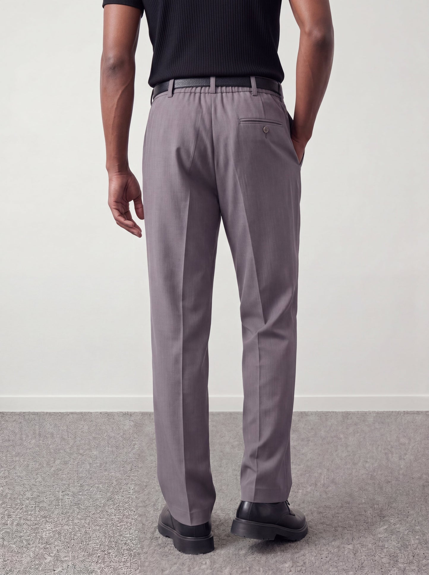Grey Pleated Trousers - oddegypt