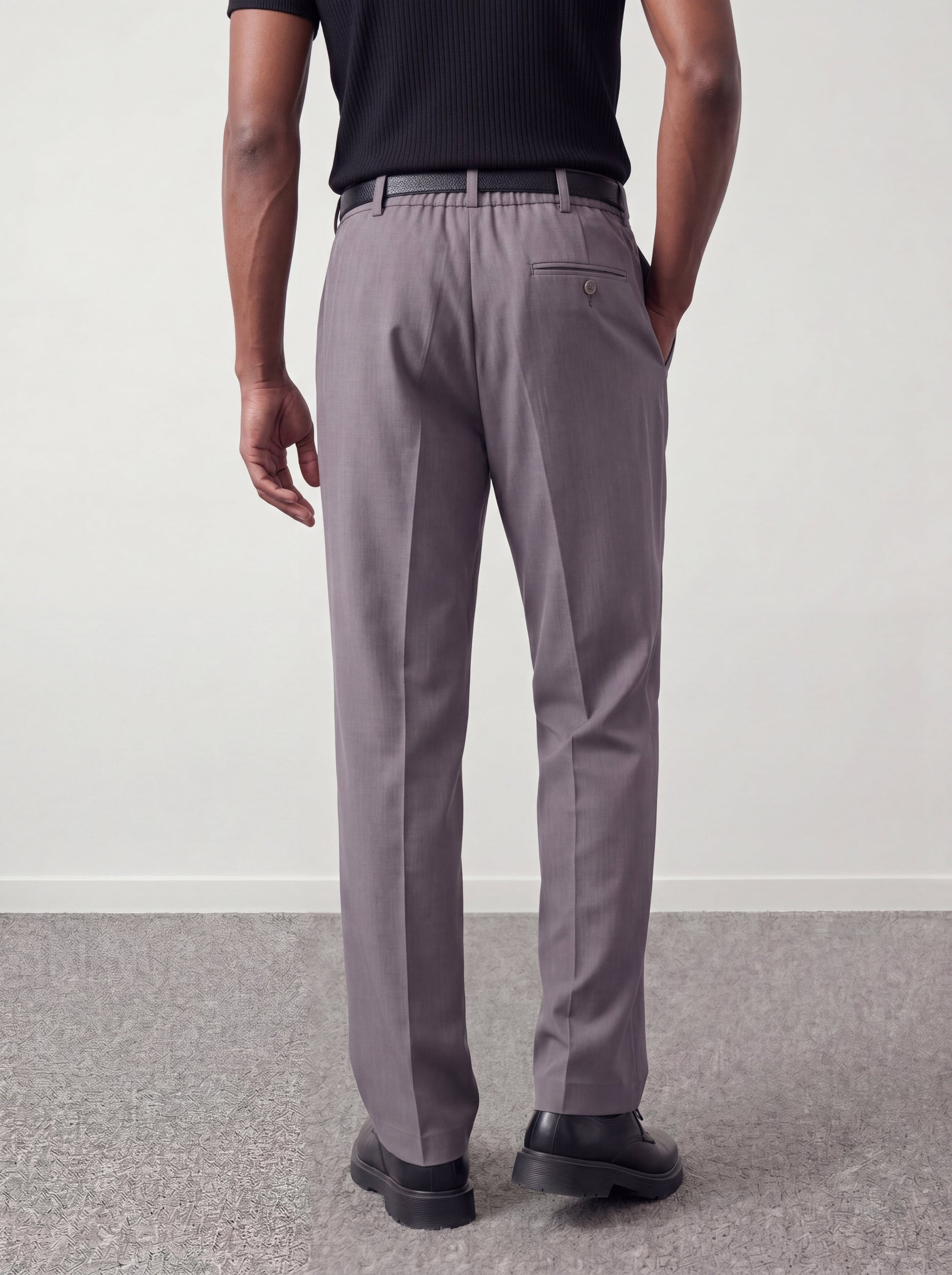 Grey Pleated Trousers - oddegypt