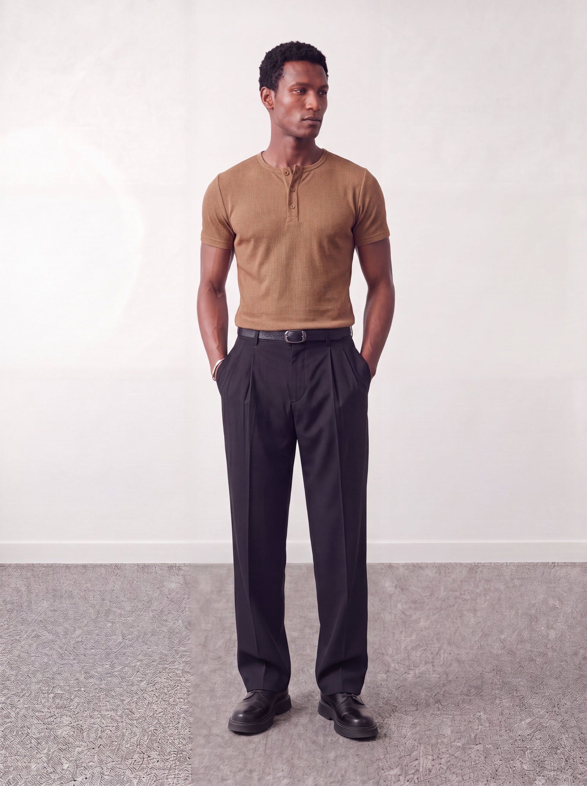 Henley T-shirt - Espresso - oddegypt
