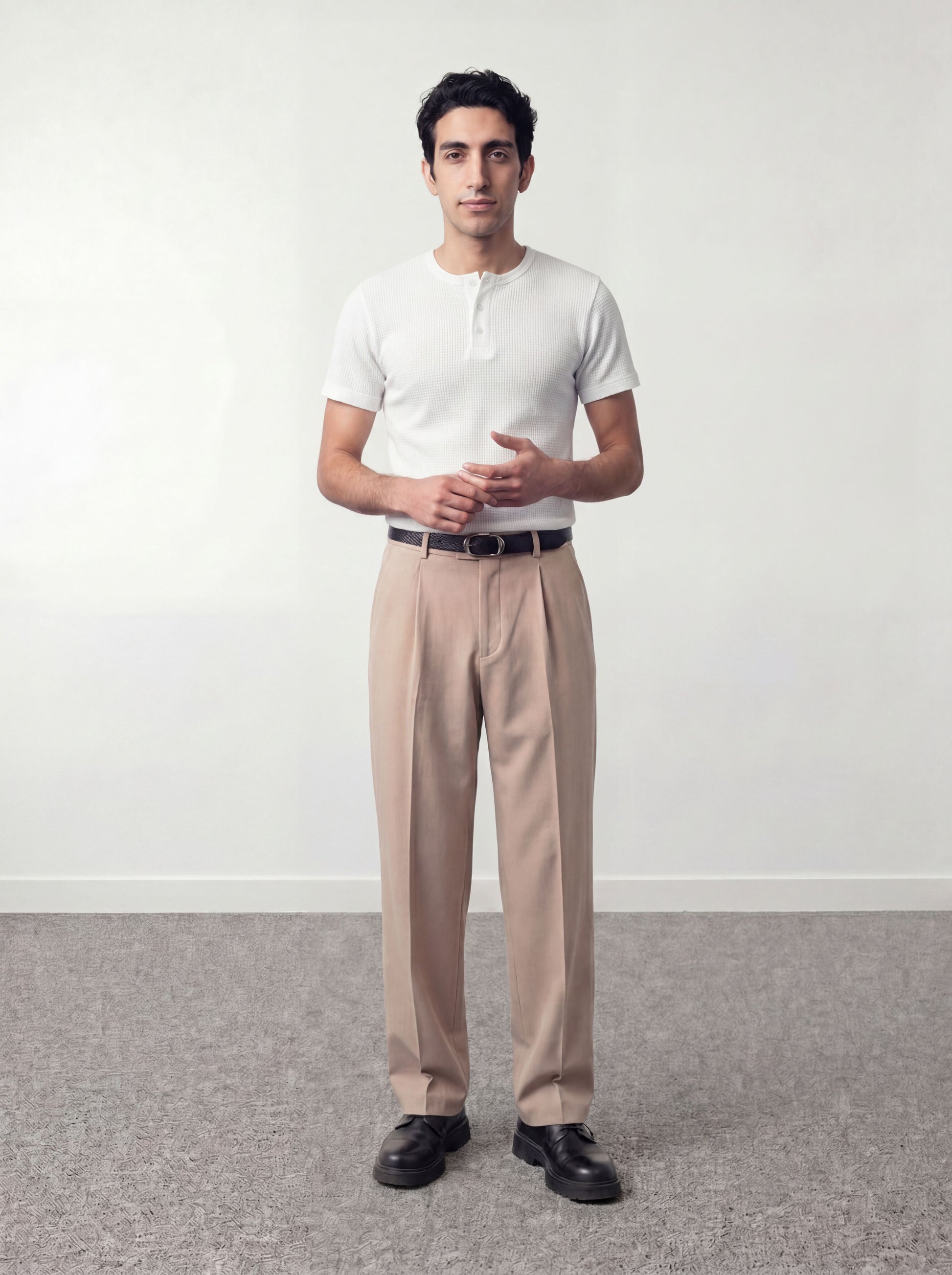 Henley T-shirt - Off white - oddegypt