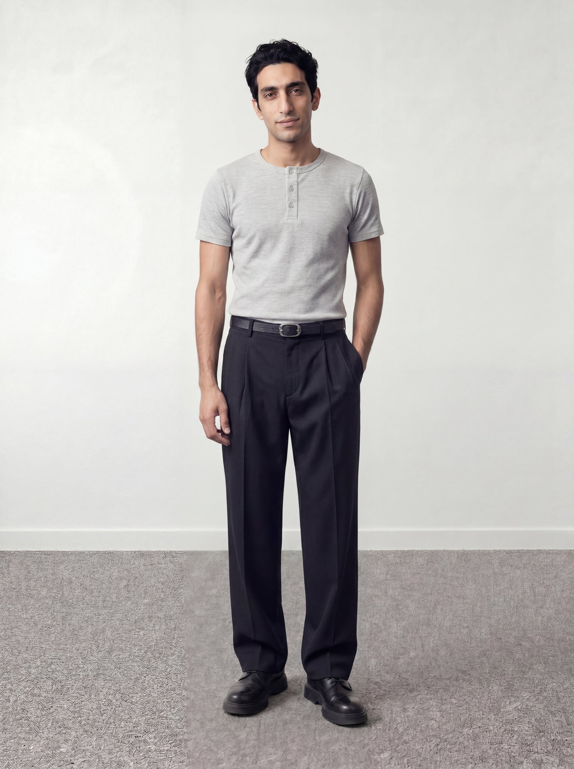 Henley T-shirt - Silver - oddegypt