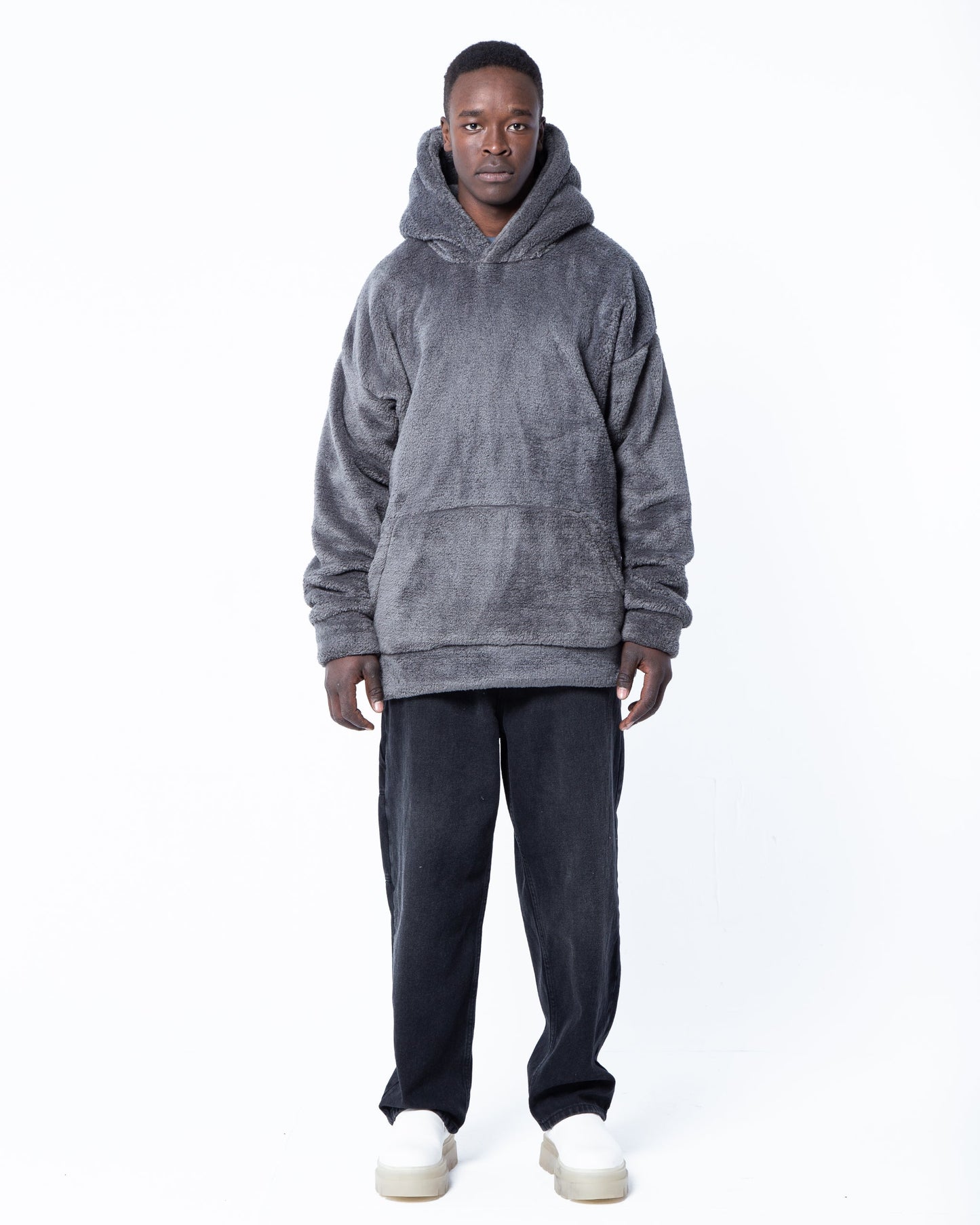 Arctic Grey Fur Hoodie - oddegypt