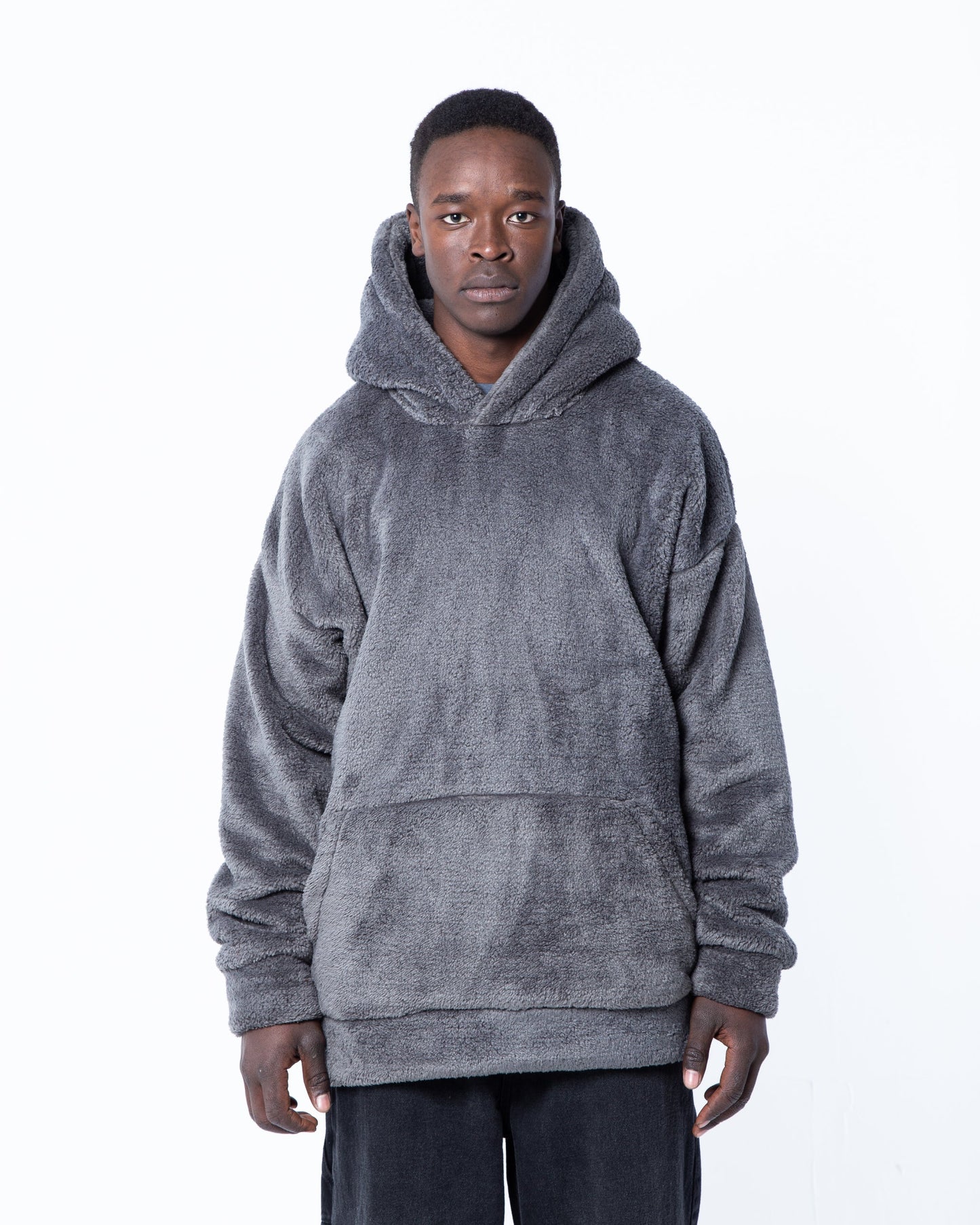 Arctic Grey Fur Hoodie - oddegypt