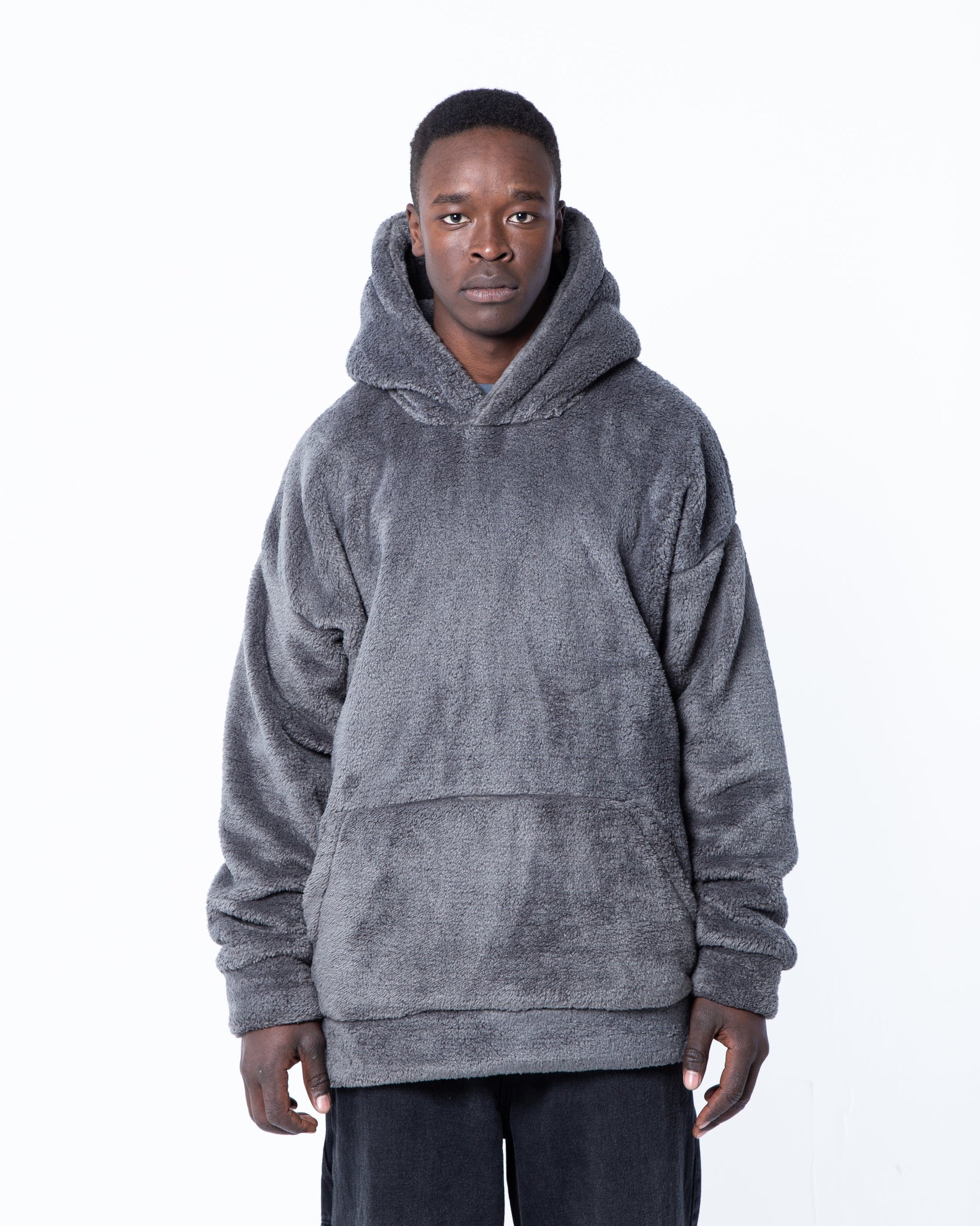 Arctic Grey Fur Hoodie - oddegypt