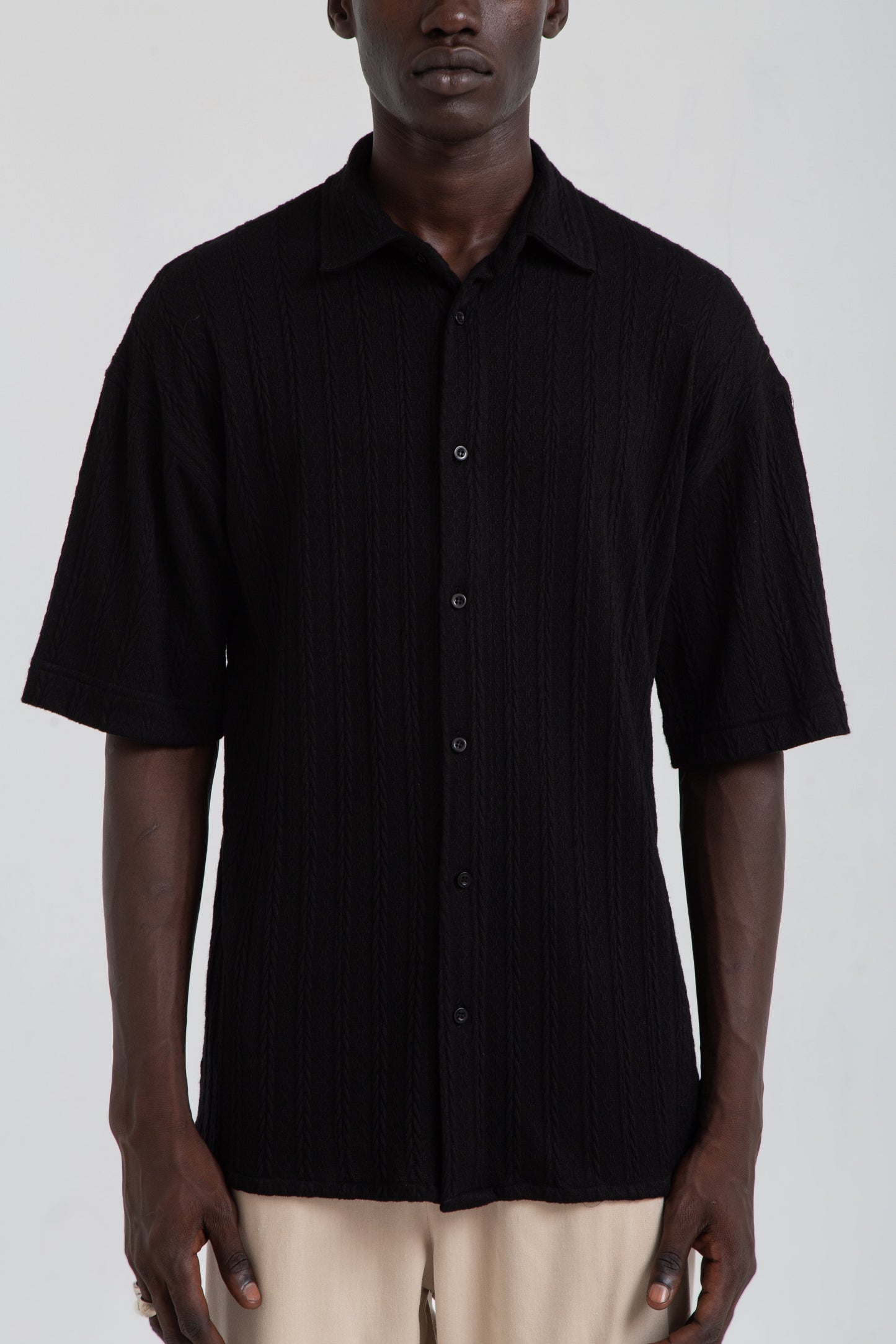 Black Knit Shirt - oddegypt