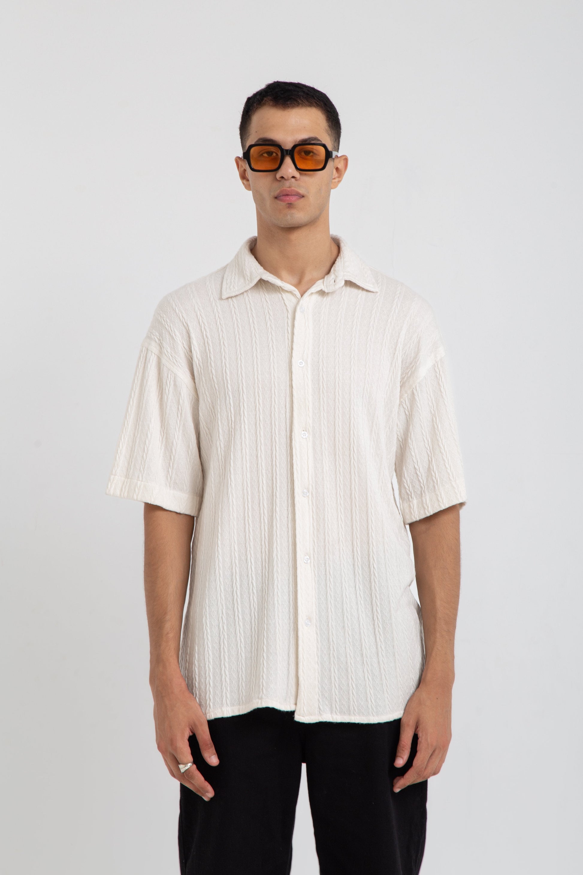White Knit Shirt - oddegypt